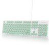 iRoboosta Quiet Keyboard Wired Membrane Keyboard Green, Full Size 104