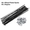 X AUTOHAUX 40 Pcs Bicycle Steel Spokes 14G Bike Spoke