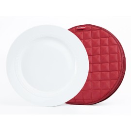 Covermates Keepsakes - Quilted Divider Set - Set of 4 - Scratch & Breakage Protection - Stain Resistant - Machine Washable - China Storage, Red