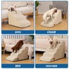 Aodisman 4-Step Dog Stairs and Ramp for Beds or Couches,Non-Slip