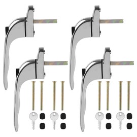 APACALI 4 Pack Window Handles for UPVC Windows, UPVC Window Handles with 43mm Spindle Length, Double Glazing Window Handle, Window Handle Replacement for Indoor and Outdoor UPVC Window, Silver