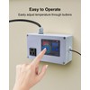 1100W Digital Temperature Controller, 110V 10A Thermostat Switch with Waterproof