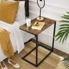 VASAGLE C Shape End Table, Small Coffee Table for Couch