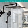 Hibbent Shower Faucet Set w/Handheld Kit Rainfall Shower Head Combo