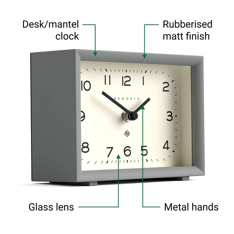 NEWGATE® Henry Desk Clock | Contemporary Rectangular Design | Posh