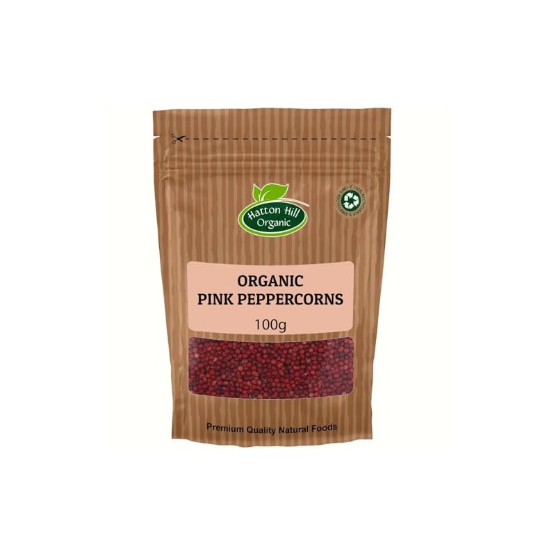Organic Pink Peppercorns 100g by Hatton Hill Organic