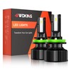 4WDKING H11 LED Bulb 600% Bright 1:1Size Wireless 12000LM Fog