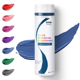 Color Depositing Conditioner for Damaged -8 oz,Semi Permanent Hair Color Conditions for Men and Women (denim blue)
