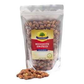 Mesquite Smoked Almonds (16oz) Steam Pasteurized Smoky Savory Roasted Seasoned Nut Snacks from the Sohnrey Family Farm