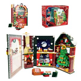 Fairytale Books Toys Building Blocks Sets. Expandable Book Blocks, Christmas Trees, Trains, Fireplaces for Sons, Grandchildren, Nieces, Building Toys for Christmas, Birthday, New Year Gifts-526 PCS