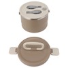 Insulated Food Container 304 Stainless Steel PP Stackable Portable Round