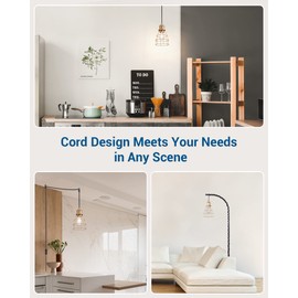 DEWENWILS Plug in Pendant Light, Industrial Pendant Light Fixture, Farmhouse Pendant Lighting for Bedroom Kitchen Island Dining Room, 2 Pack, UL Listed