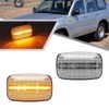 Riloer LED Fender Side Marker Light, Clear Lens Solid Amber
