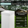 VVLED 10-Pack Fence Post Caps White, 100x100mm Protective Deck Post