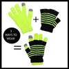 Motique Accessories Knit Fingerless and Regular Touchscreen Ladies Gloves Neon