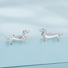 MUNDELL 925 Sterling Silver Cute Dachshund Stud Earrings Puppy Dog