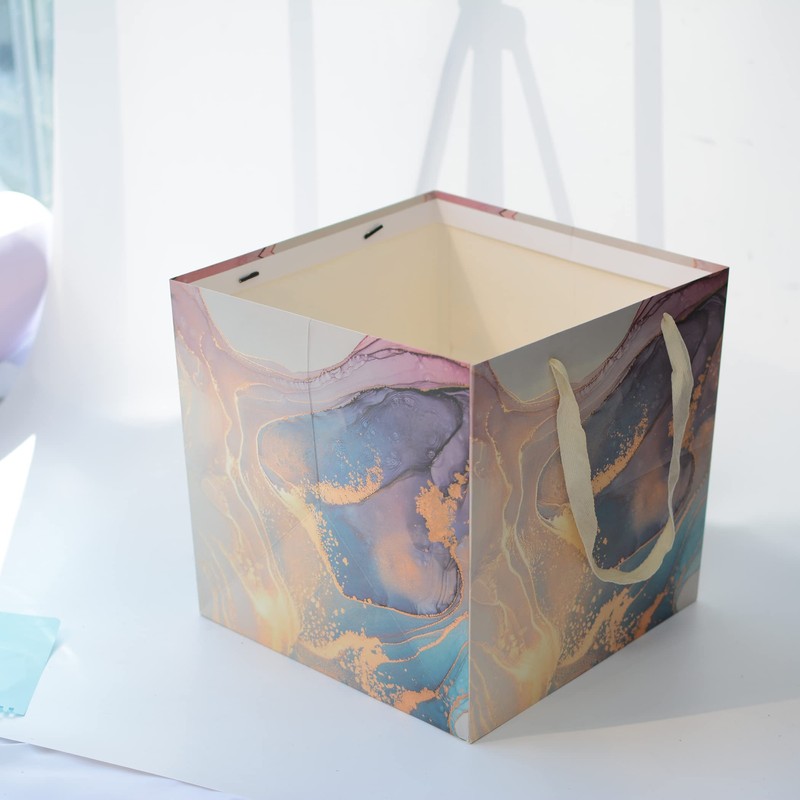 RUIFYRAY Extra Large Gift Bag, 11.8 inches Square Reusable Big