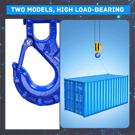 Steel Lifting Hooks Stainless Steel Heavy Duty Rigging Crane Swivel Eye Hook Blue for Weight Lifting and Ship Construction 5/16“