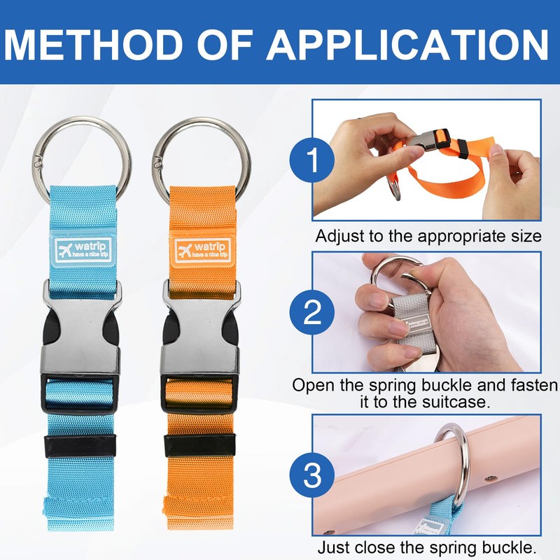 OQXEJPHFN 5 Pcs Luggage Connector Straps, Add a Bag Luggage