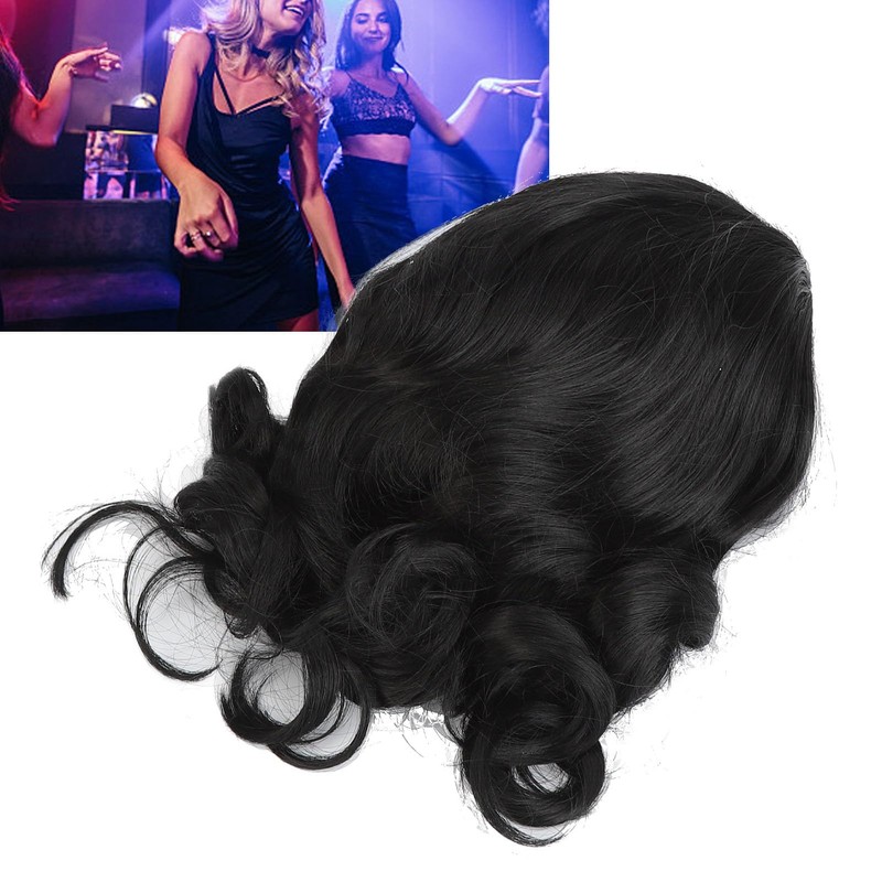 Black Long Wig,Long Layered Wigs With Curtain Bangs, Heat Resistant