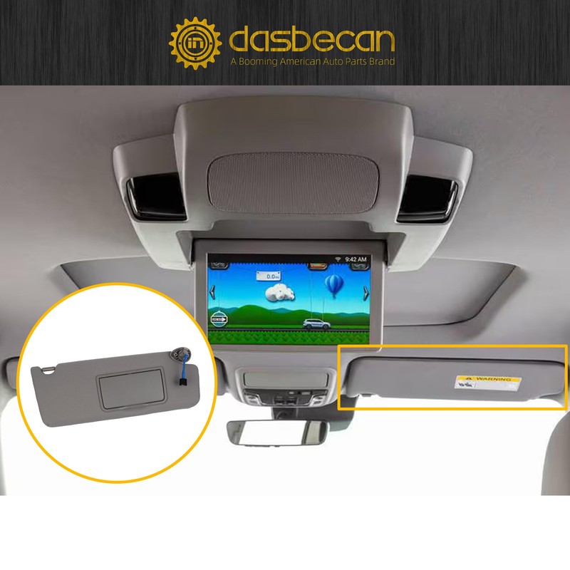 Dasbecan Right Passenger Side Sun Visor Compatible with Honda Pilot