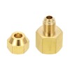 PATIKIL 3/8" Female Flare x 1/4" Male Flare Connectors, 2Pcs