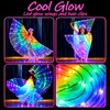 Rainbow LED Light-Up Butterfly Wings Costume, Illuminated Dance Wings for
