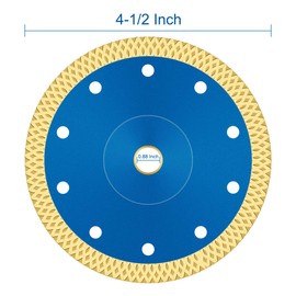 HERZO Diamond Cutting Disc 4-1/2 inch, Diamond Saw Blade for Angle Grinder Cutting (Full)