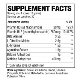 Pre Entreno Extreme Raw Nutrition 30 Serv Los Sabores Sabor Kiwi Blueberry