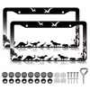 Dinosaurs Silhouette License Plate Frames - 2 Pack Dinosaur Animal