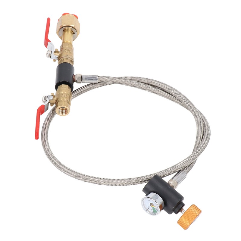 CGA320 G1/2 Cylinder Refill Adapter Dual Valve CO2 Tank Adapter