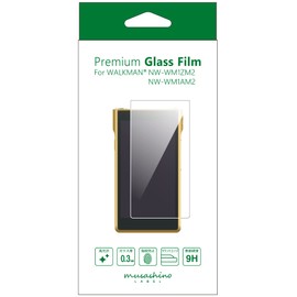 Musashino LABEL Premium Glass Film for NW-WM1ZM2/NW-WM1AM2, High Gloss, Anti-Fingerprint, Scratch-Resistant, Surface Hardness 9H, Round Edge Treatment, Musashino Label