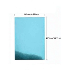 Sixstore 20 Sheets A4 Metallic Card 250gsm Craft Supplies for Kids Ideal for Craft Activities and Decoration Making (Light Blue)