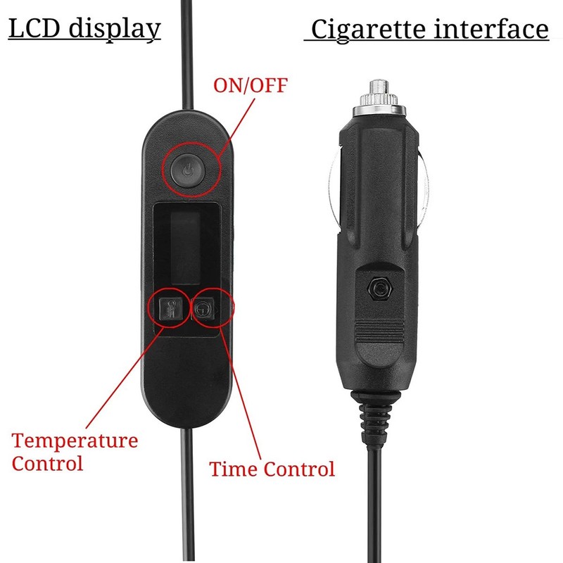 Car Heated Blanket Warm 12V Artificial Fleece Temperature Control Heating