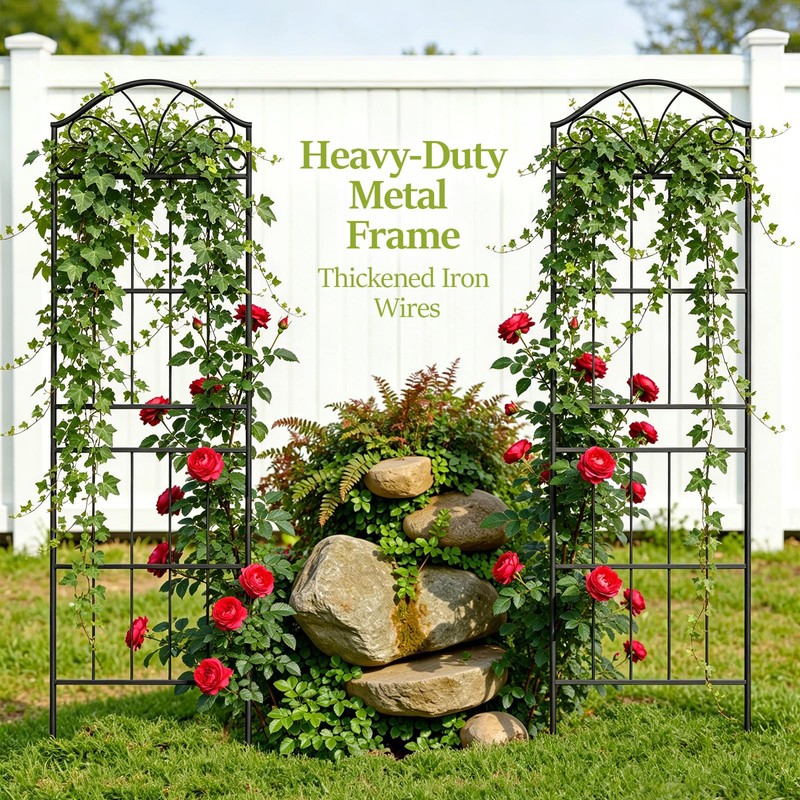Metal Trellis for Climbing Plants Outdoor, 70 * 19.7 Inch