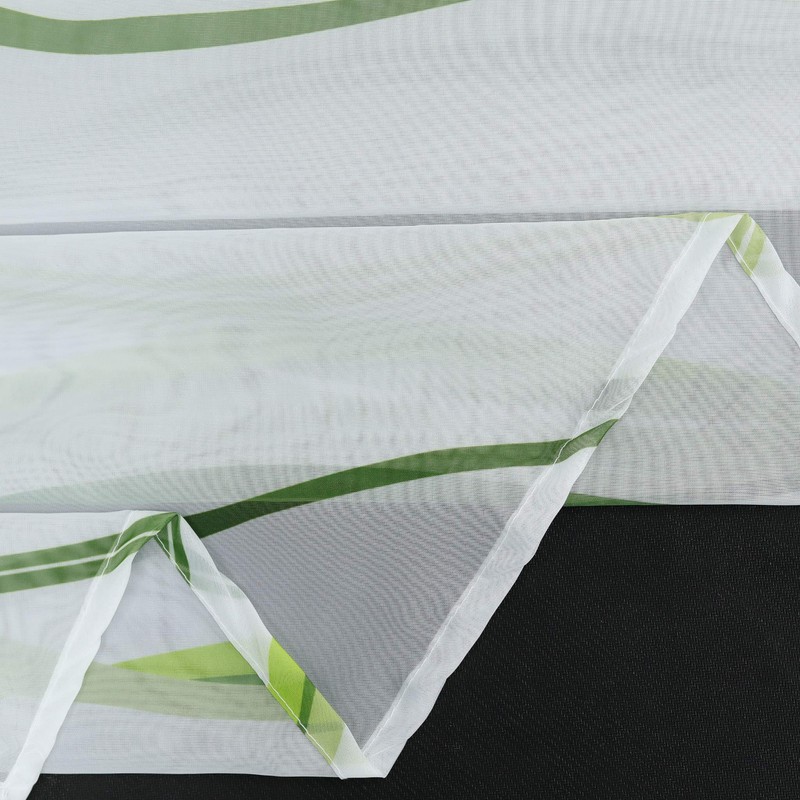 HongYa Drawstring Net Curtain Transparent Voile Short Curtain for Small