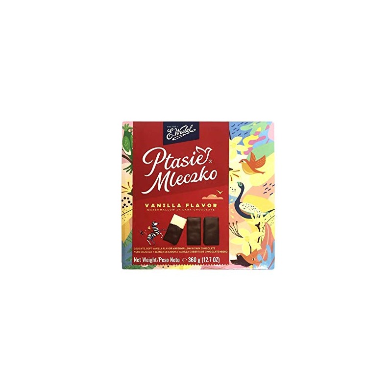Ptasie Mleczko Vanilla Flavor Marshmallow in Dark Chocolate