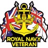 Royal Navy Veteran Car Window Sticker with Union Jack and
