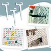 BENECREAT 32 Pcs Perforated Board Hooks Acrylic Pegboard Hooks Set