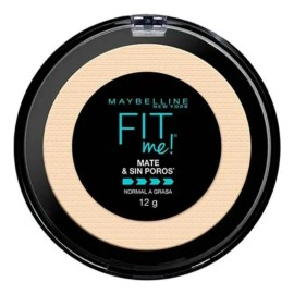 Maybelline Base Maquillaje Polvo Fit Me, 12 gr, matifica y controla brillo 16h, minimiza poros