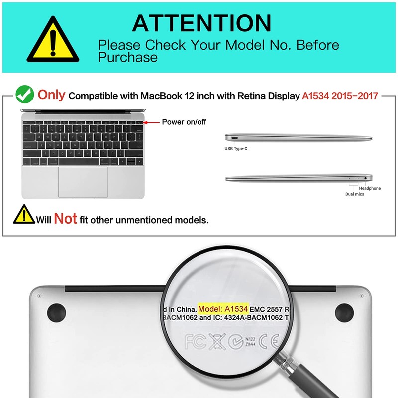 MOSISO PU Leather Case Compatible with MacBook 12 inch Case