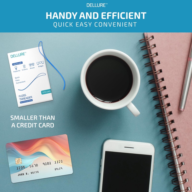 Curved Floss Threaders 100 Envelopes of 10 (1000 Threaders)