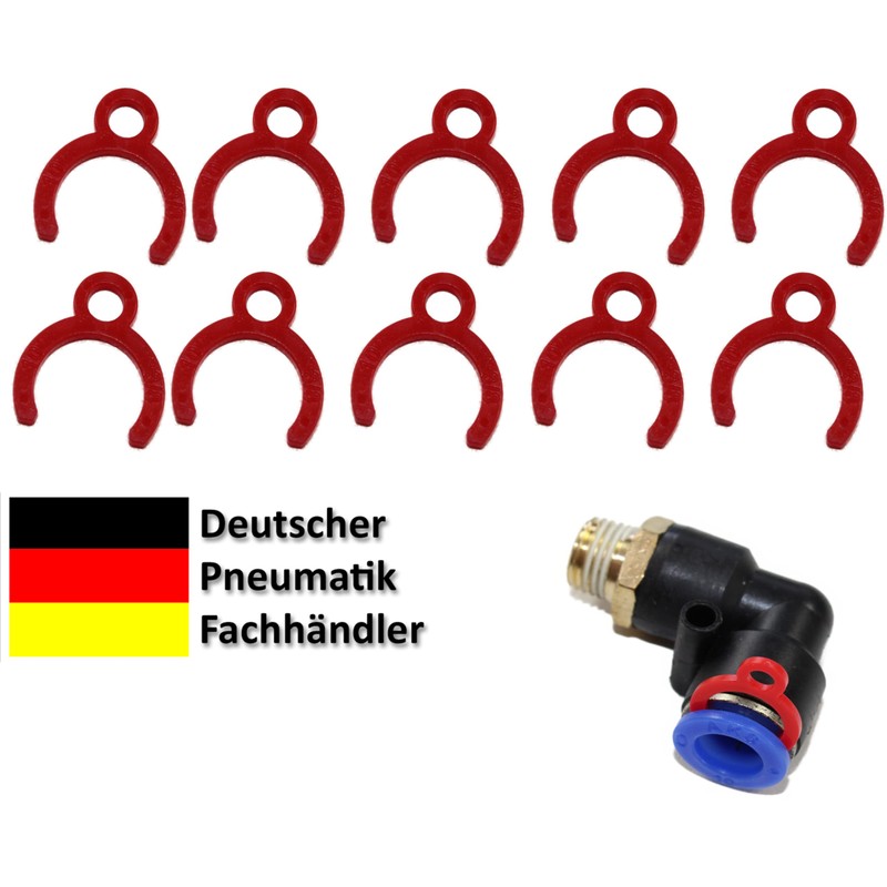 Retaining Ring Set of 10 for Pneumatic Push-Fit Connection with