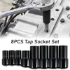 SeonFook 8PCS Tap Socket Set with 1/4" & 3/8" Square