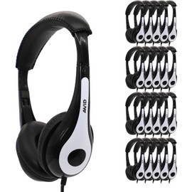 Avid Products AE-35 - Auriculares personales para aula con enchufe de 3,5 mm (25 unidades)