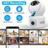 ENSTER Onvif Indoor Surveillance Camera WiFi with 2K Double Lens,