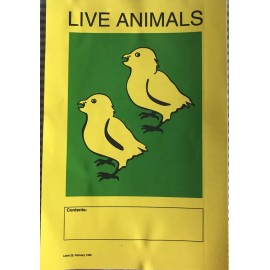 Live Animals Sticker Mailing Contents Label