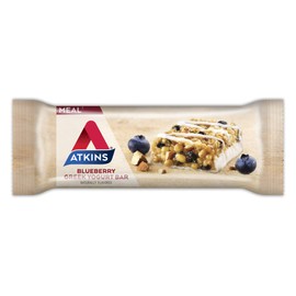 Atkins Blueberry Greek Yogurt Protein Meal Bar, High Fiber, 15g Protein, 3g Sugar, 5g Net Carbs, Meal Replacement, Keto Friendly, 5 Count