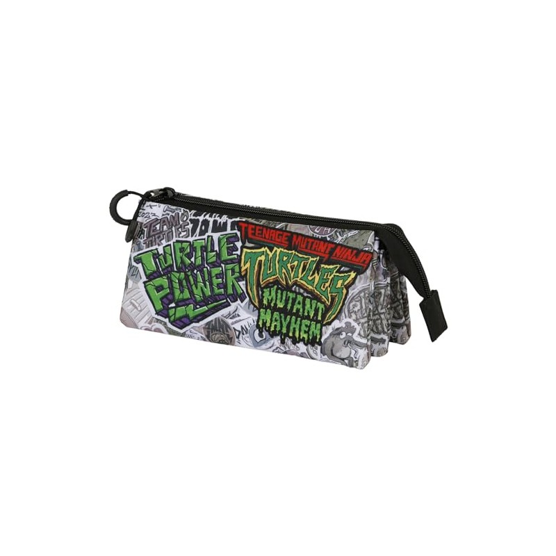 Ninja Turtles Pizza Time Fan Triple Pencil Case 2.0, Multi-Colour,