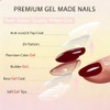 SXVME Uñas postizas cortas de gel suave, 32 piezas, 16
